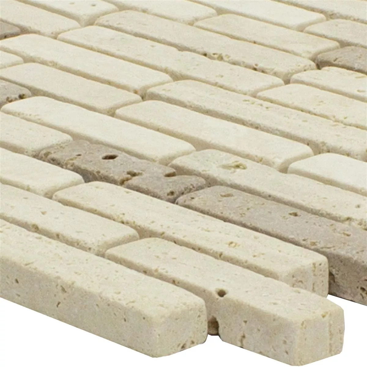 Prøve Marmor Natursten Mosaik Fliser Tuscania Brick Beige