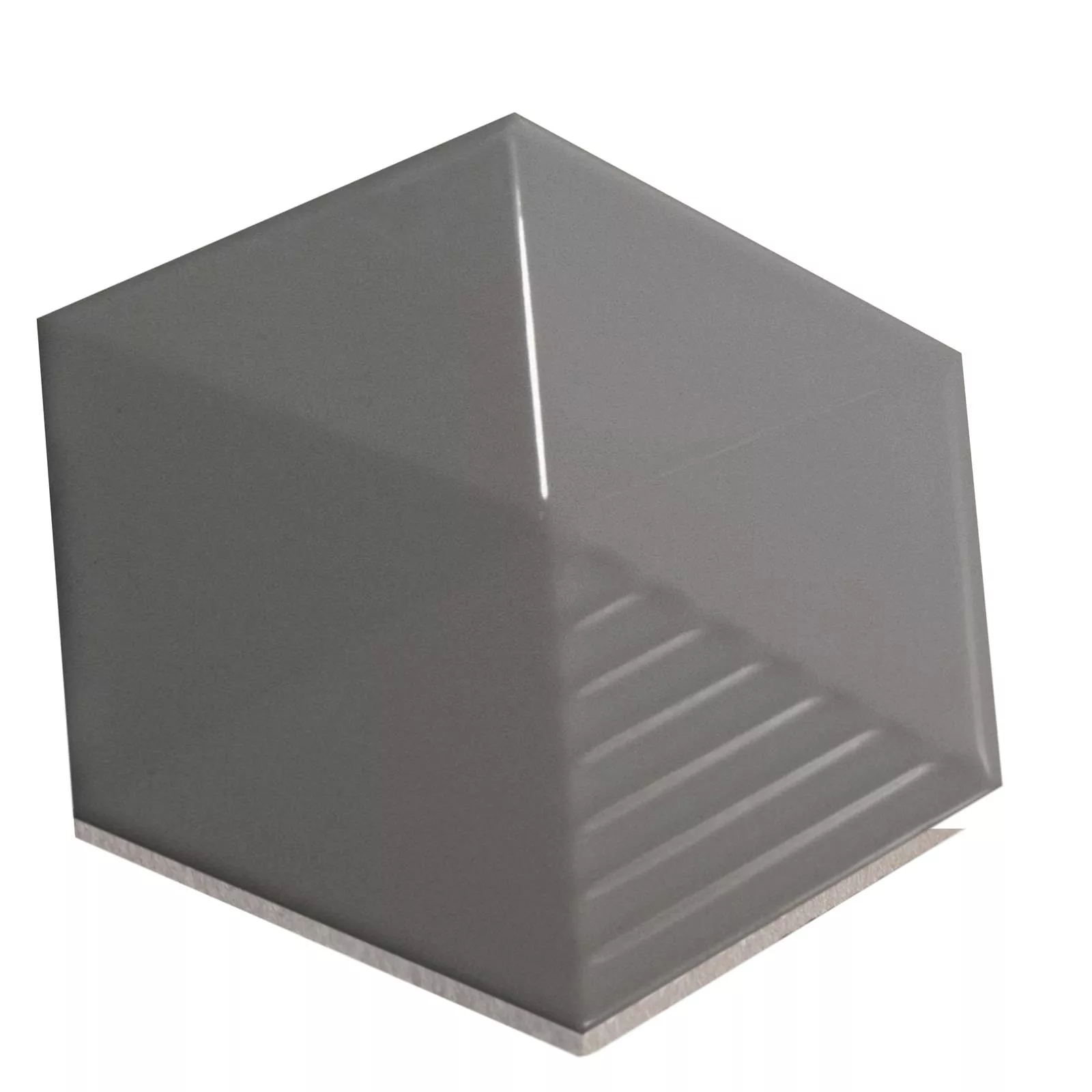 Prøve Vægfliser Rockford 3D Hexagon 12,4x10,7cm Gra