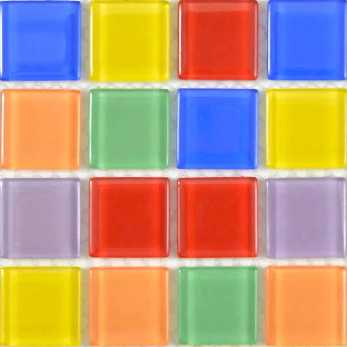 Prøve Glasmosaik Fliser Ararat Farverige Mix