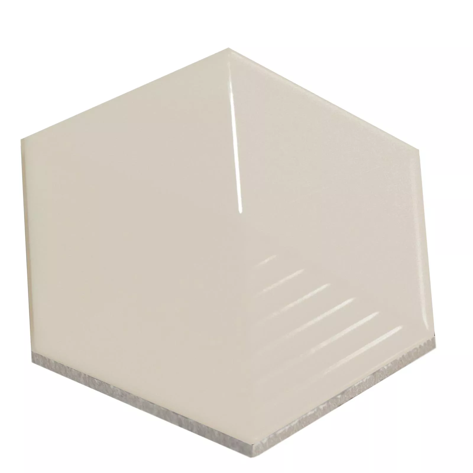 Prøve Vægfliser Rockford 3D Hexagon 12,4x10,7cm Beige