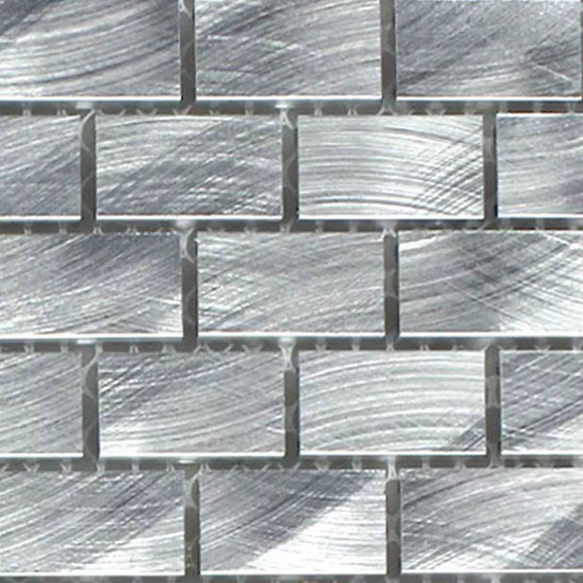 Prøve Aluminium Mosaik Fliser Sølv 