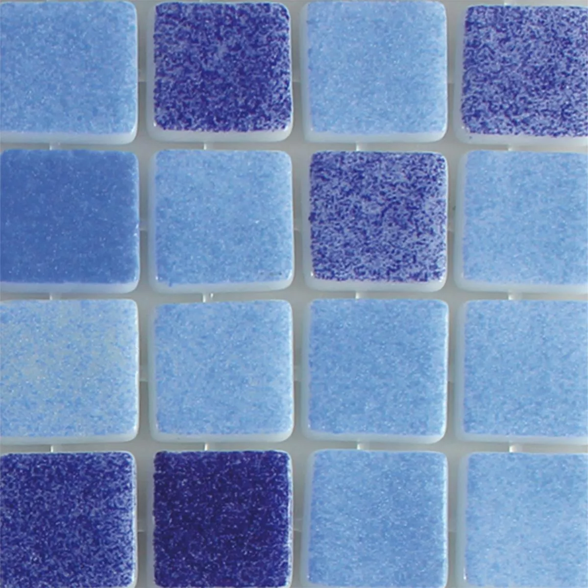 Prøve Glas Swimmingpool Mosaik Lagune R11C Blå Mix