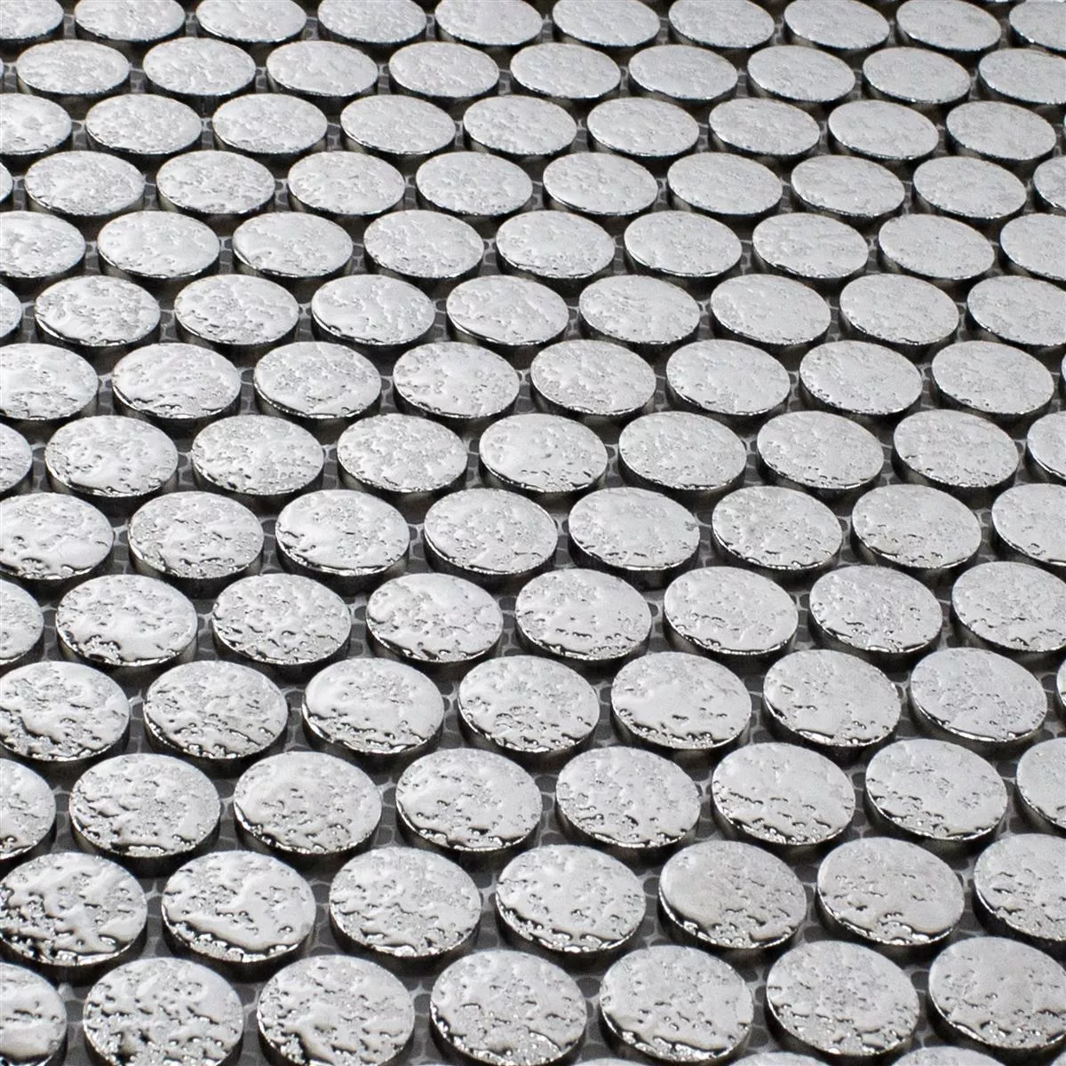 Keramik Knopp Effekt Mosaik Fliser Meneksche Sølv