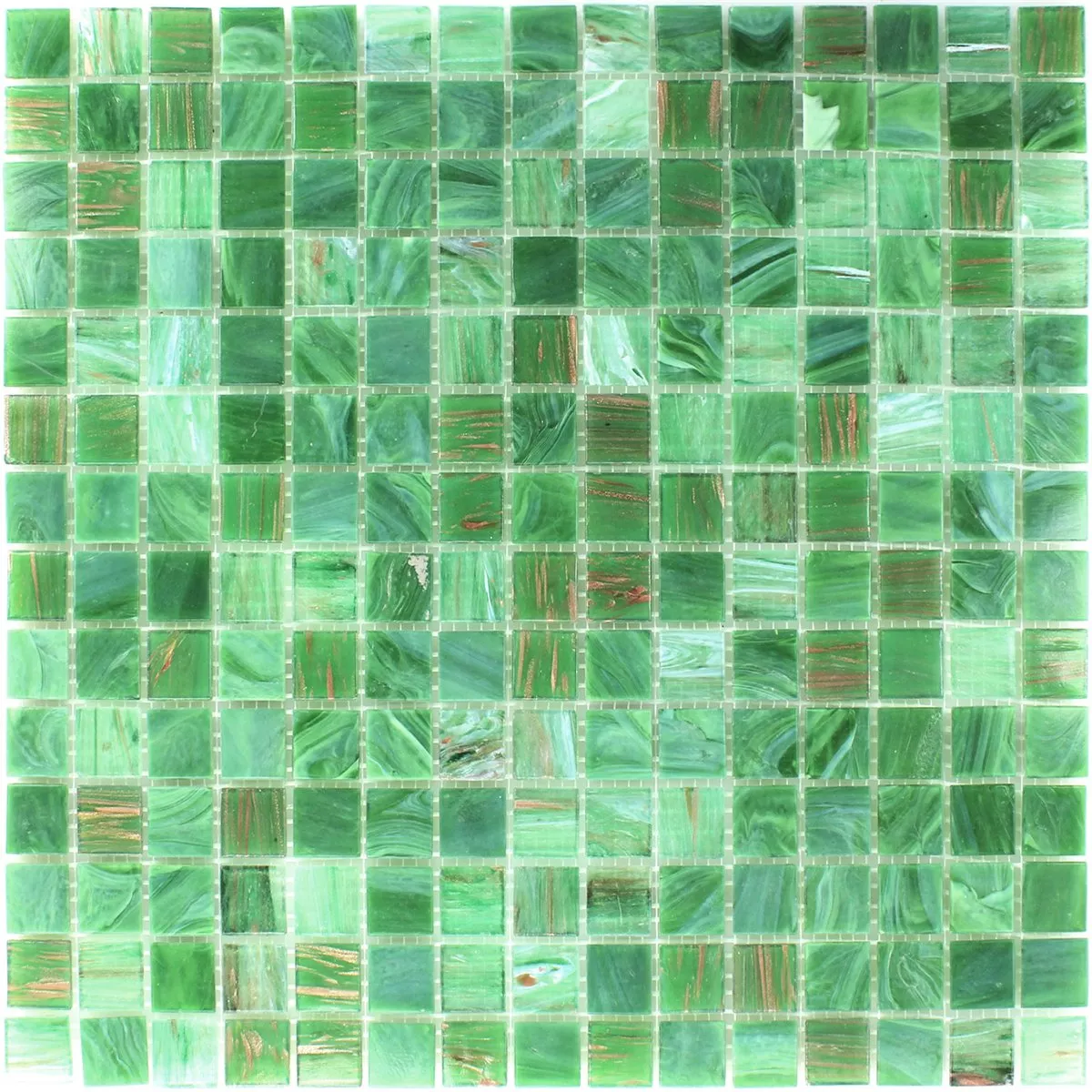 Glas Effekt Mosaik Fliser Guld Star Grøn
