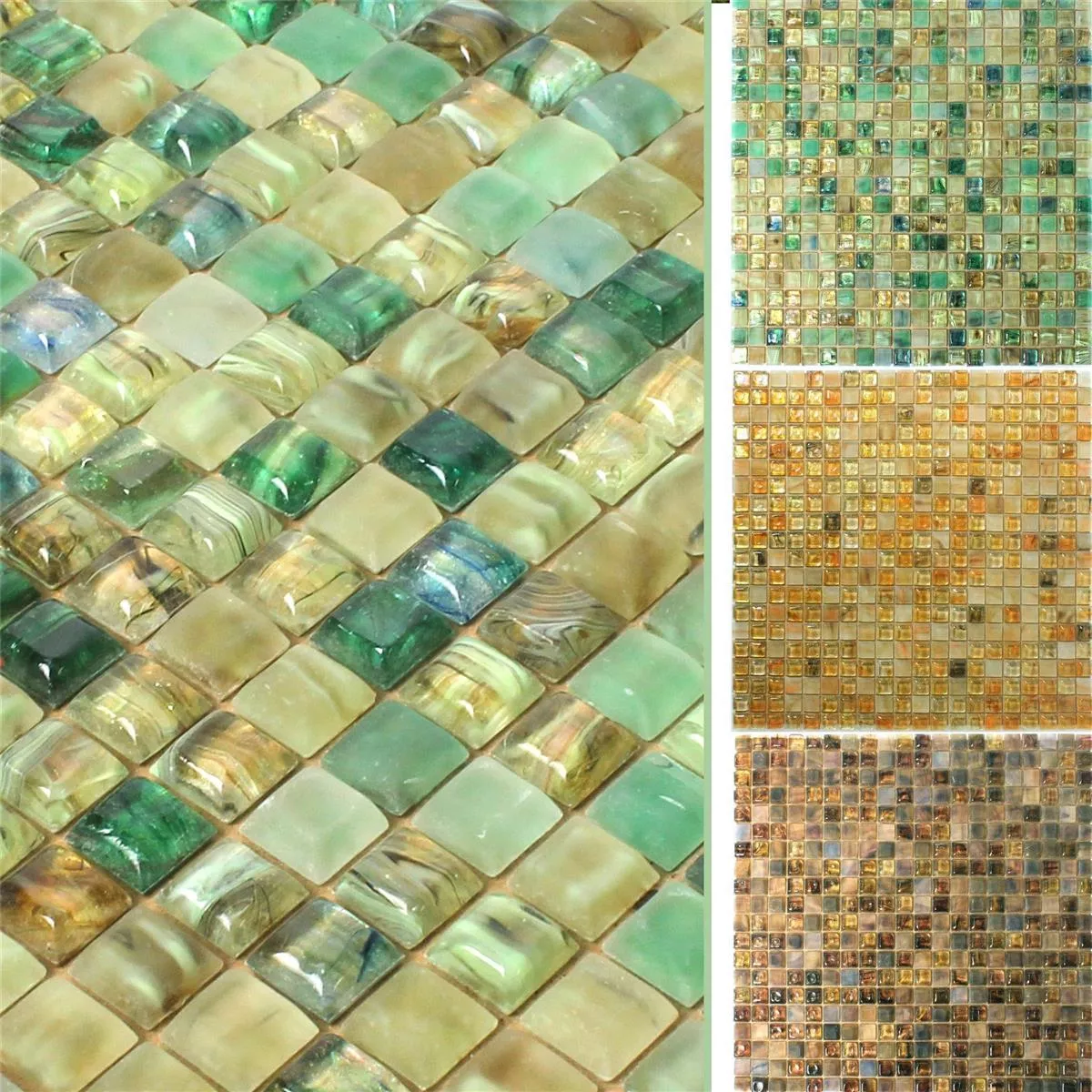 Prøve Glas Swimmingpool Mosaik Fliser Pergamon