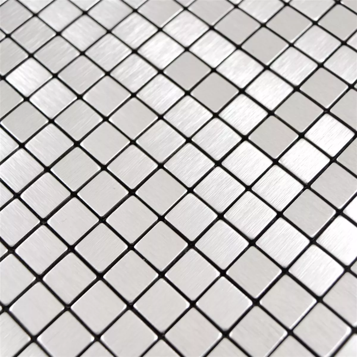 Prøve Metal Mosaik Fliser Wygon Selvklæbende Sølv 
