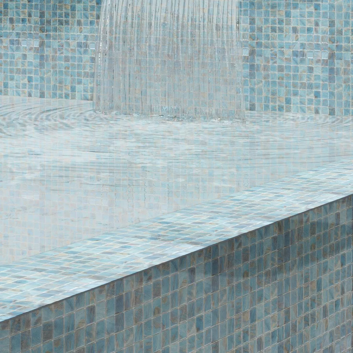 Glas Swimmingpool Mosaik Alassio Blå 38