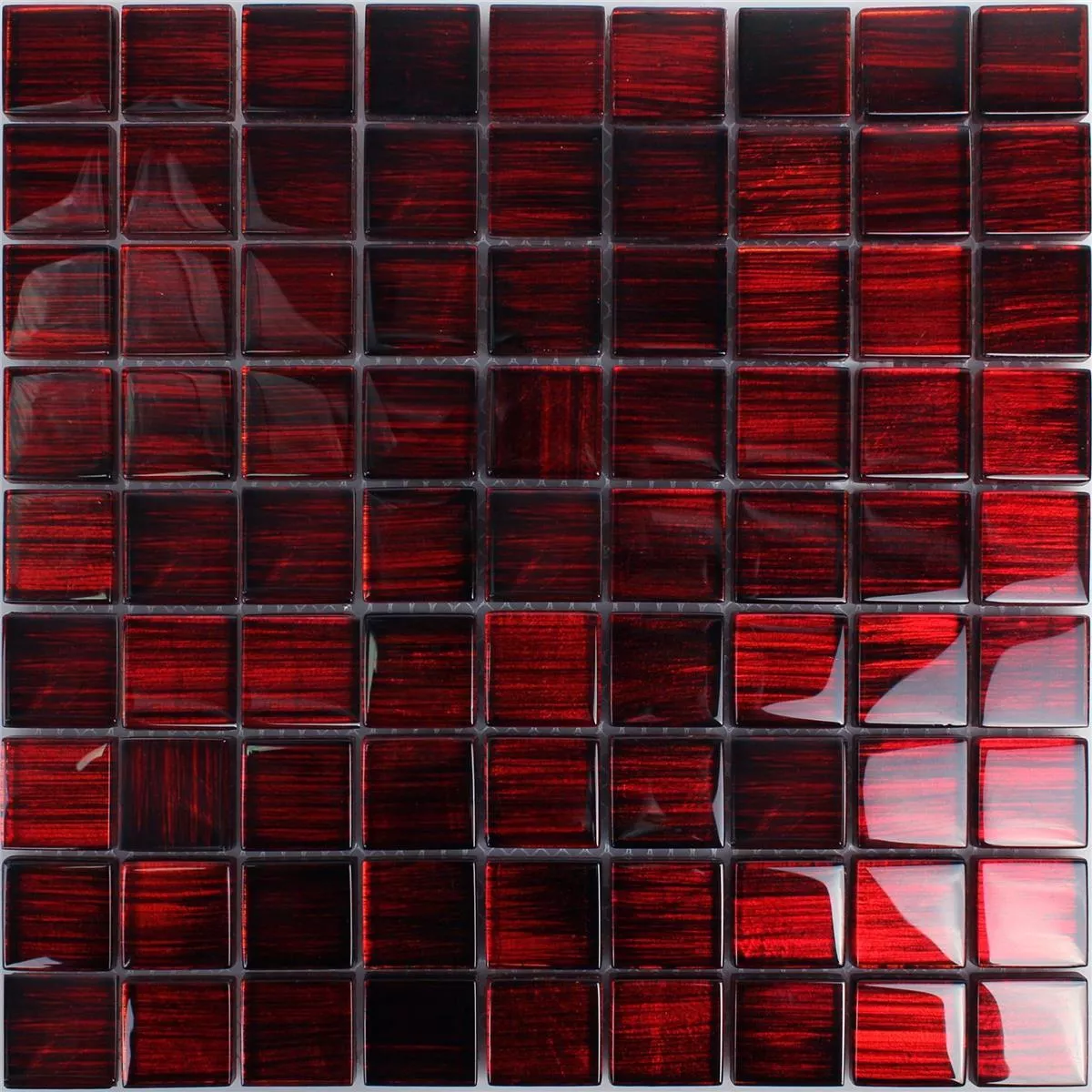 Prøve Glasmosaik Fliser Tradition Rød