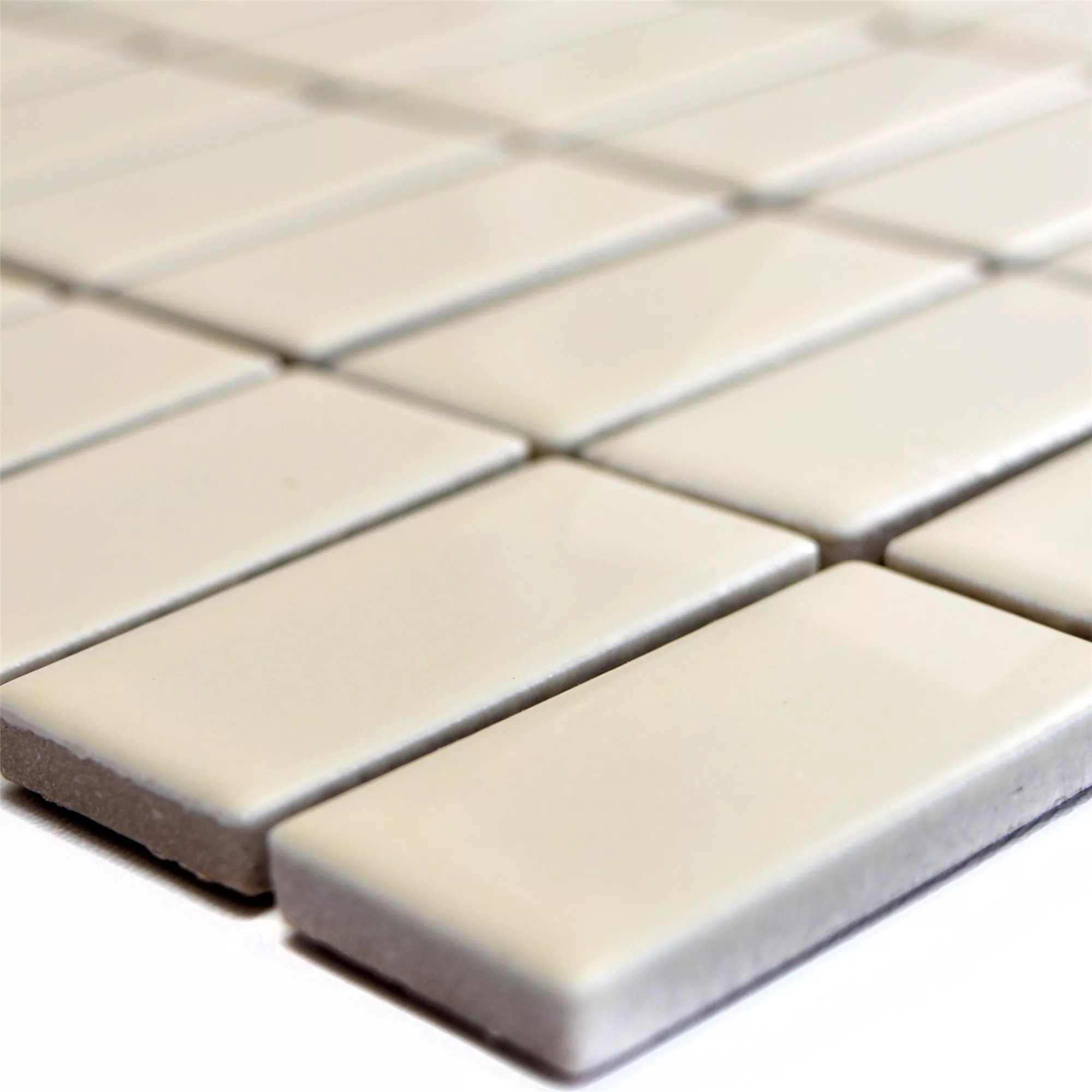 Keramik Mosaik Fliser Adrian Beige Strålende Rektangel Keramik Mosaik Fliser Adrian Beige Strålende Rektangel