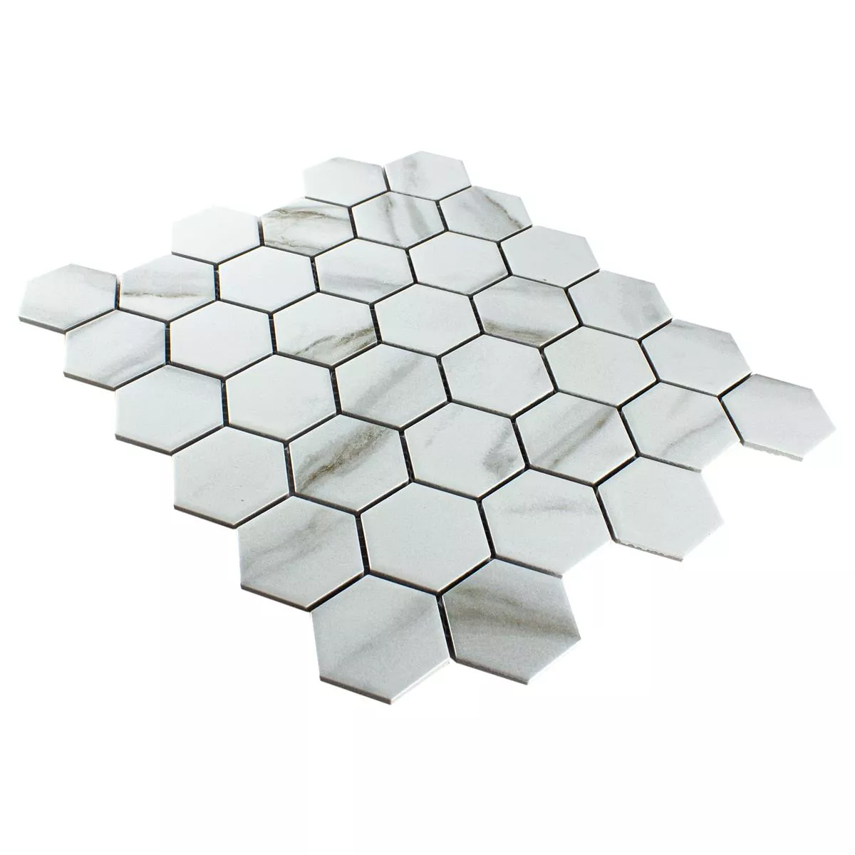 Keramik Mosaik Fliser Hilgard Sten Optik Hexagon Calacatta