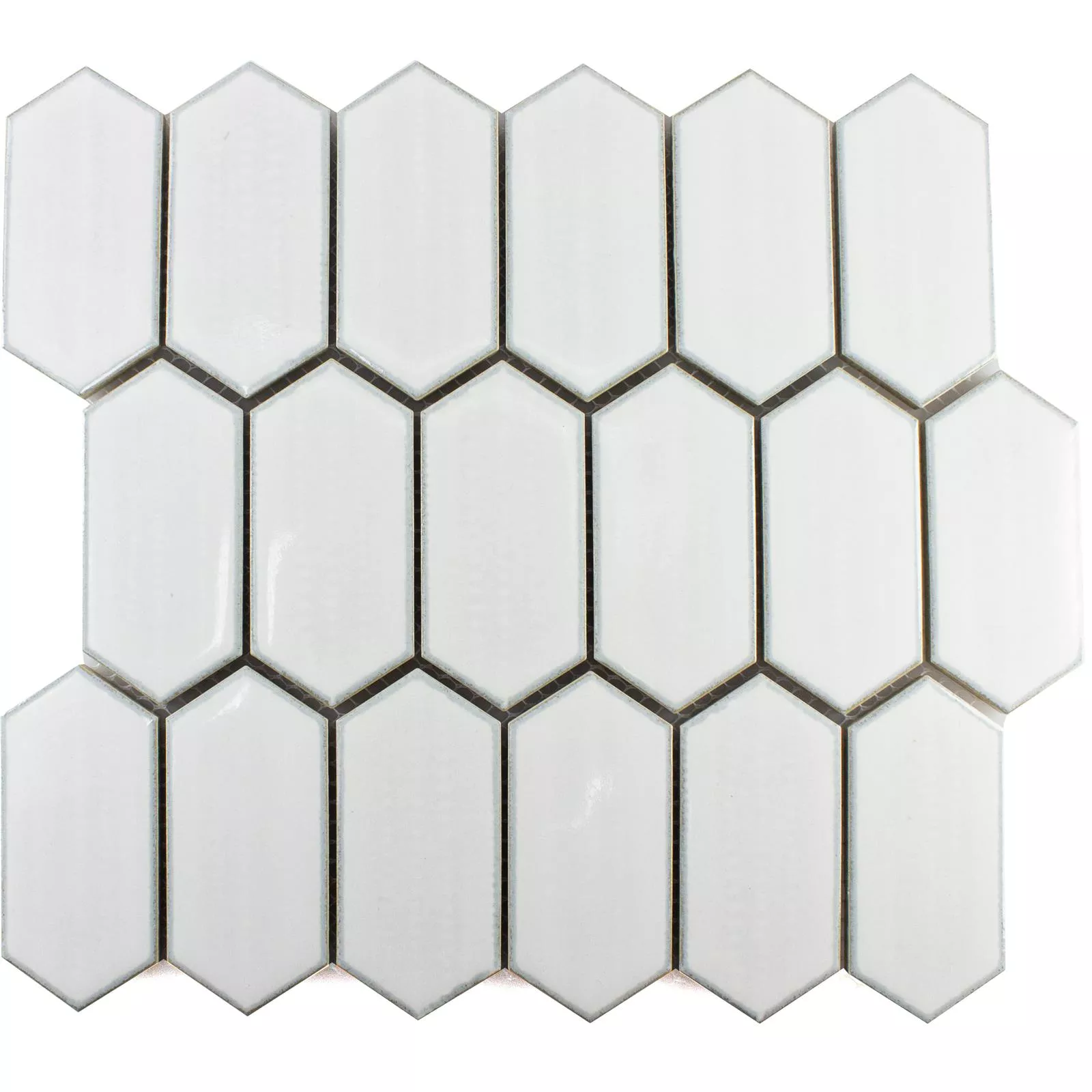 Prøve Keramik Mosaik Fliser McCook Hexagon Lang Hvid