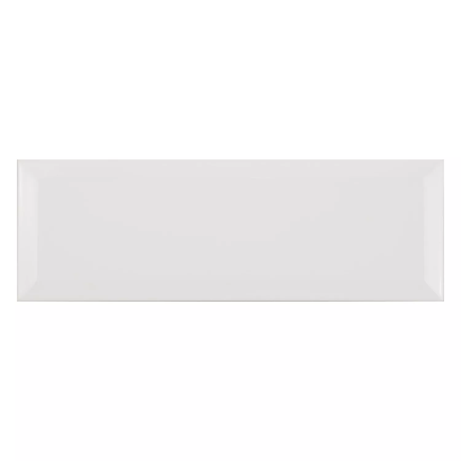 Metro flise Hvid Måtte 10x30 cm Med Facet El Paso Blanco