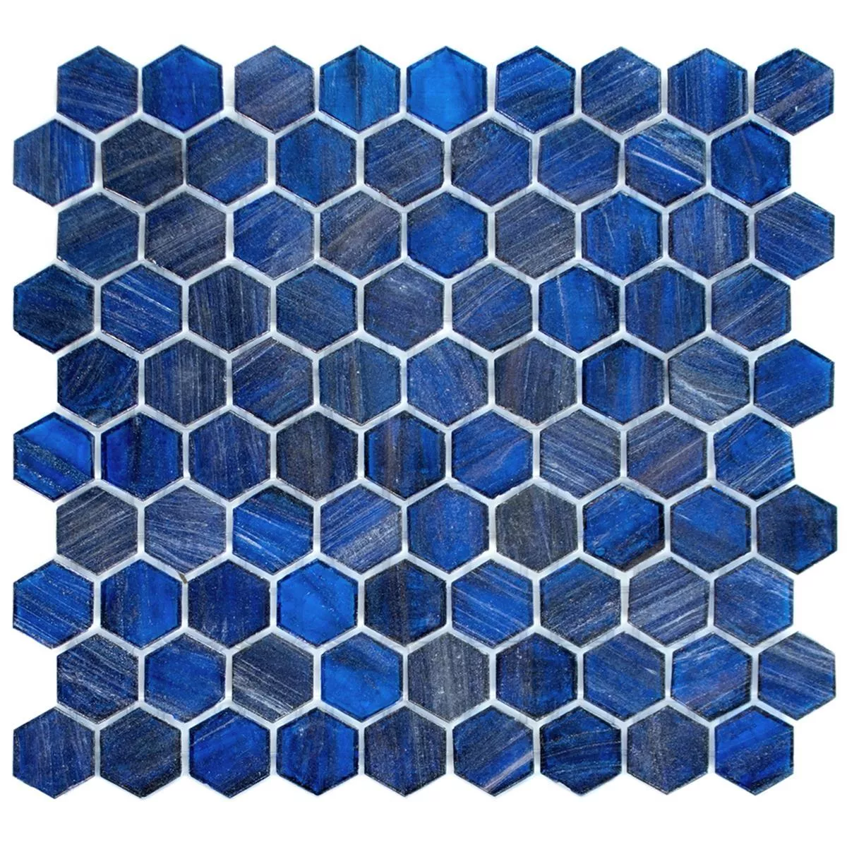Glasmosaik Fliser Trend-Vi Hexagon 239 Blå