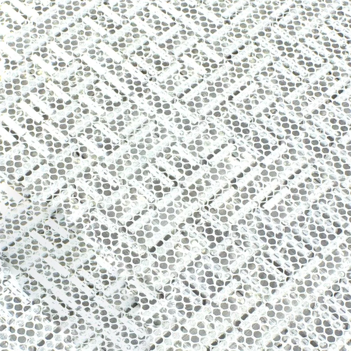 Aluminium Metal Mosaik Fliser Montezuma Gra Sølv Mix