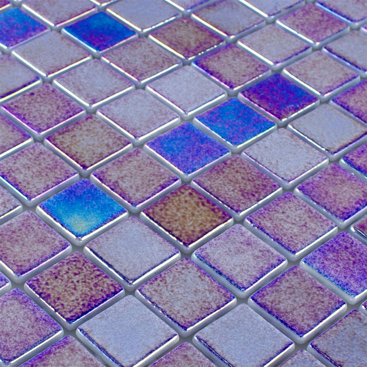 Glas Swimmingpool Mosaik McNeal Mørkeblå 25