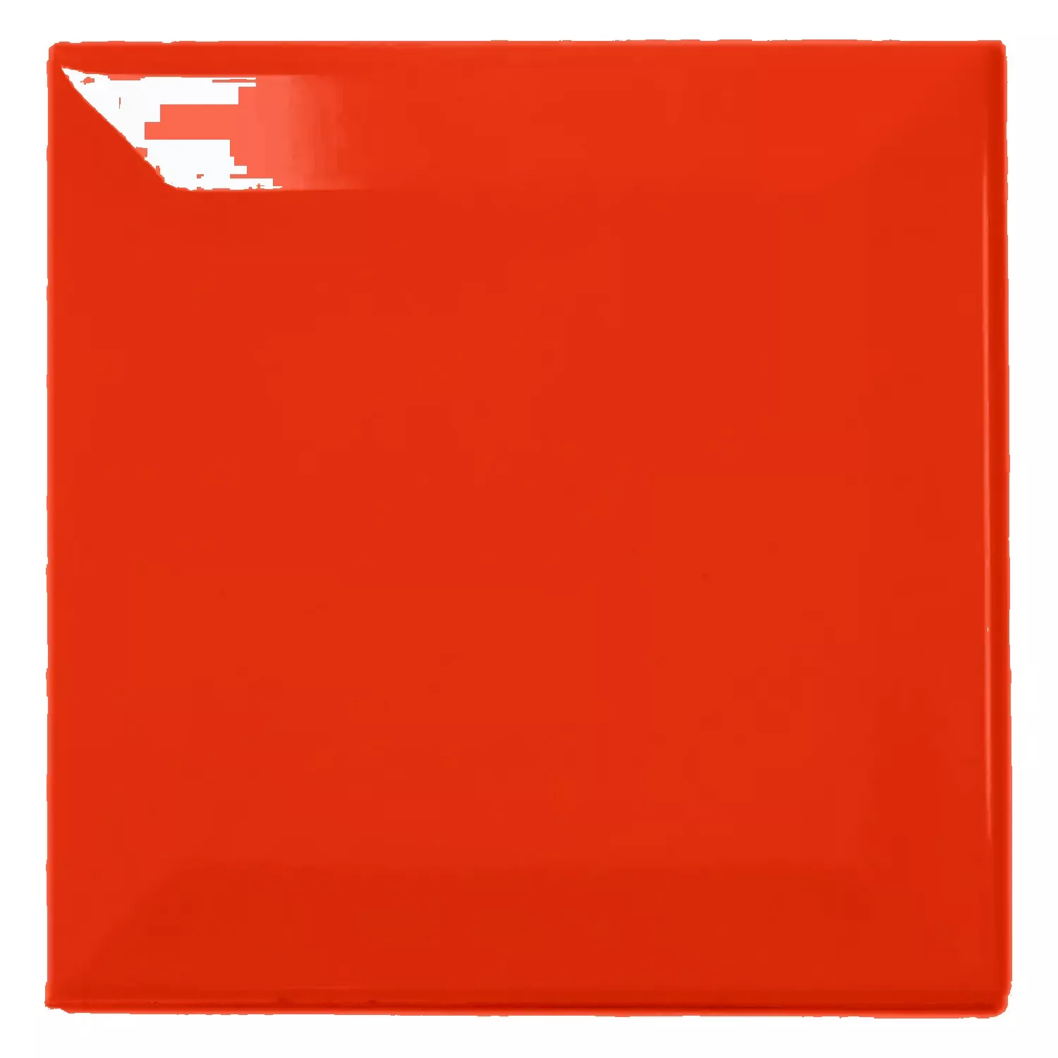 Metro flise Rød Strålende 10x10 cm Med Facet Catarina Rojo