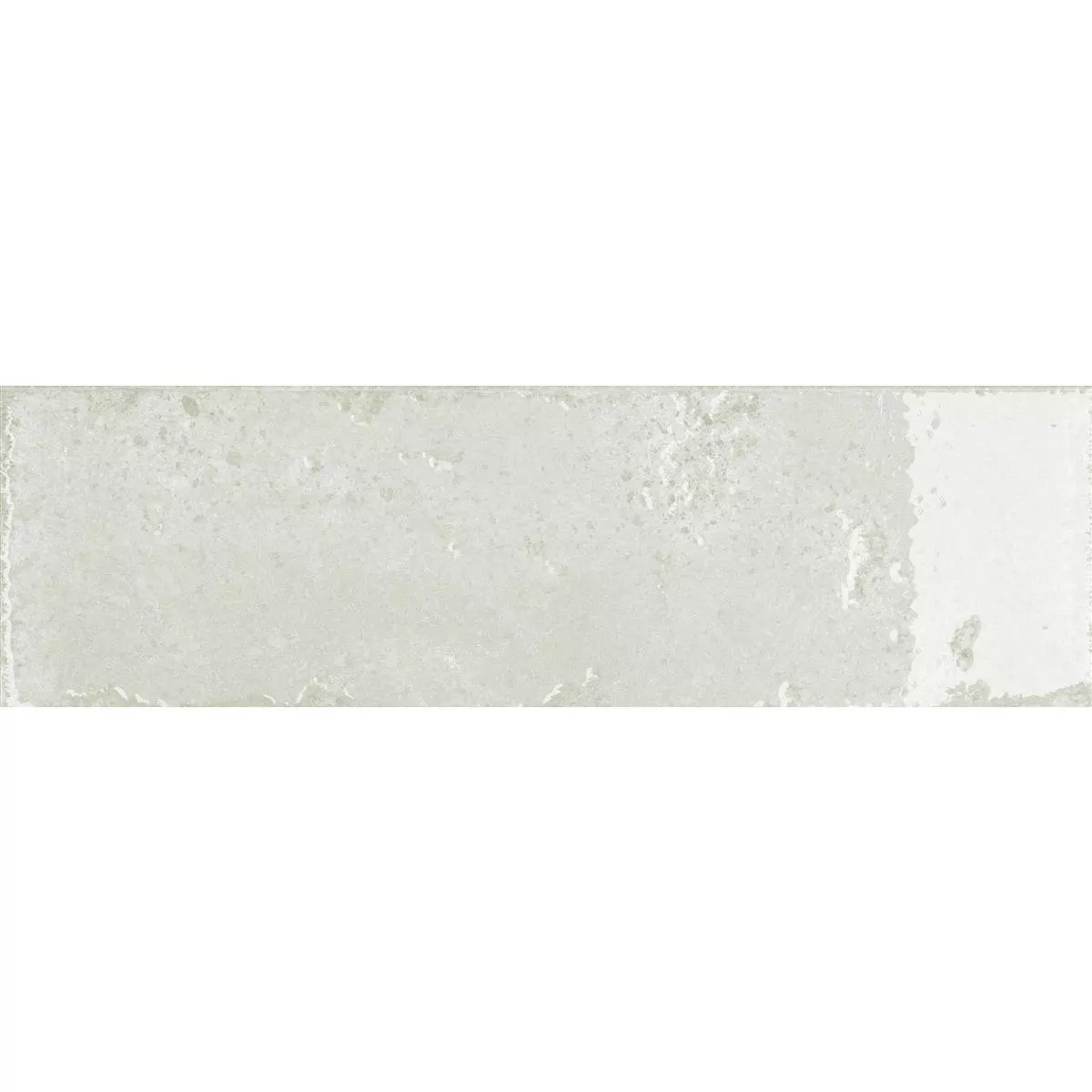 Vægfliser Lara Strålende Bølgepap 10x30cm Hvid