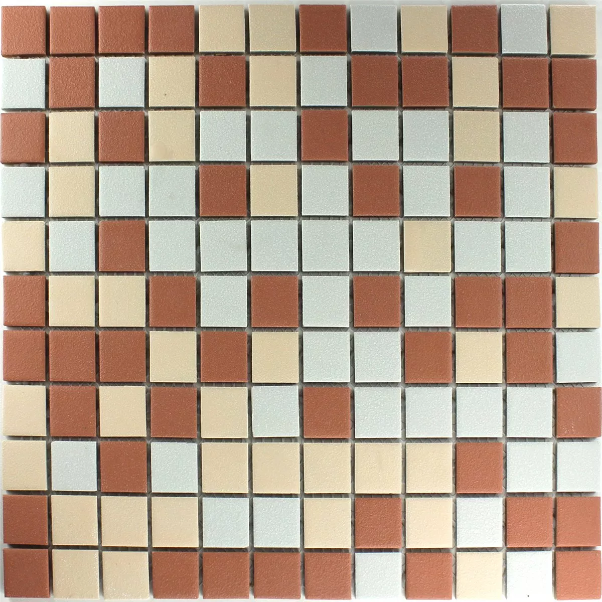 Prøve Mosaik Fliser Keramik Skridsikkerhed Terrakotta