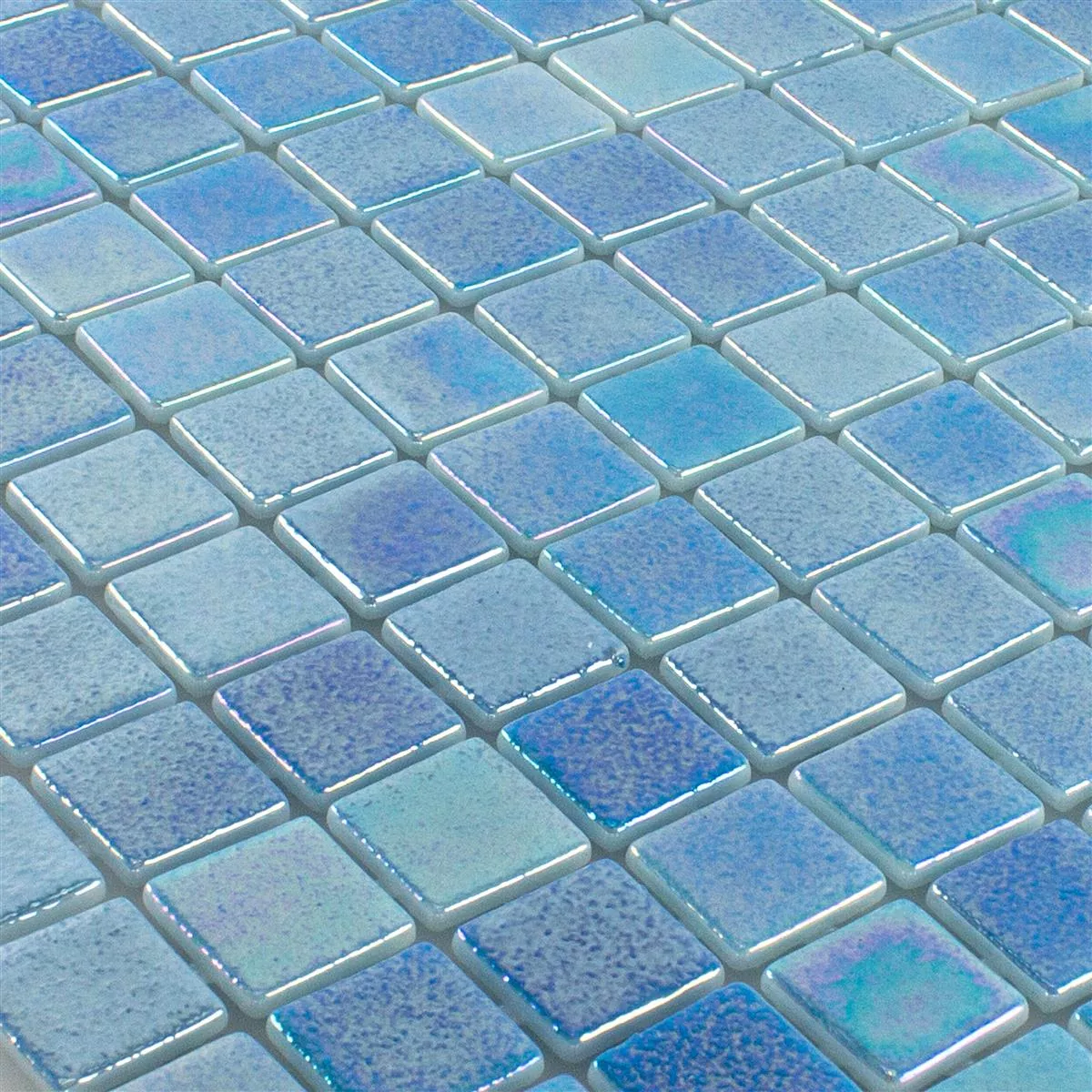 Prøve Glas Swimmingpool Mosaik McNeal Lyseblå 25