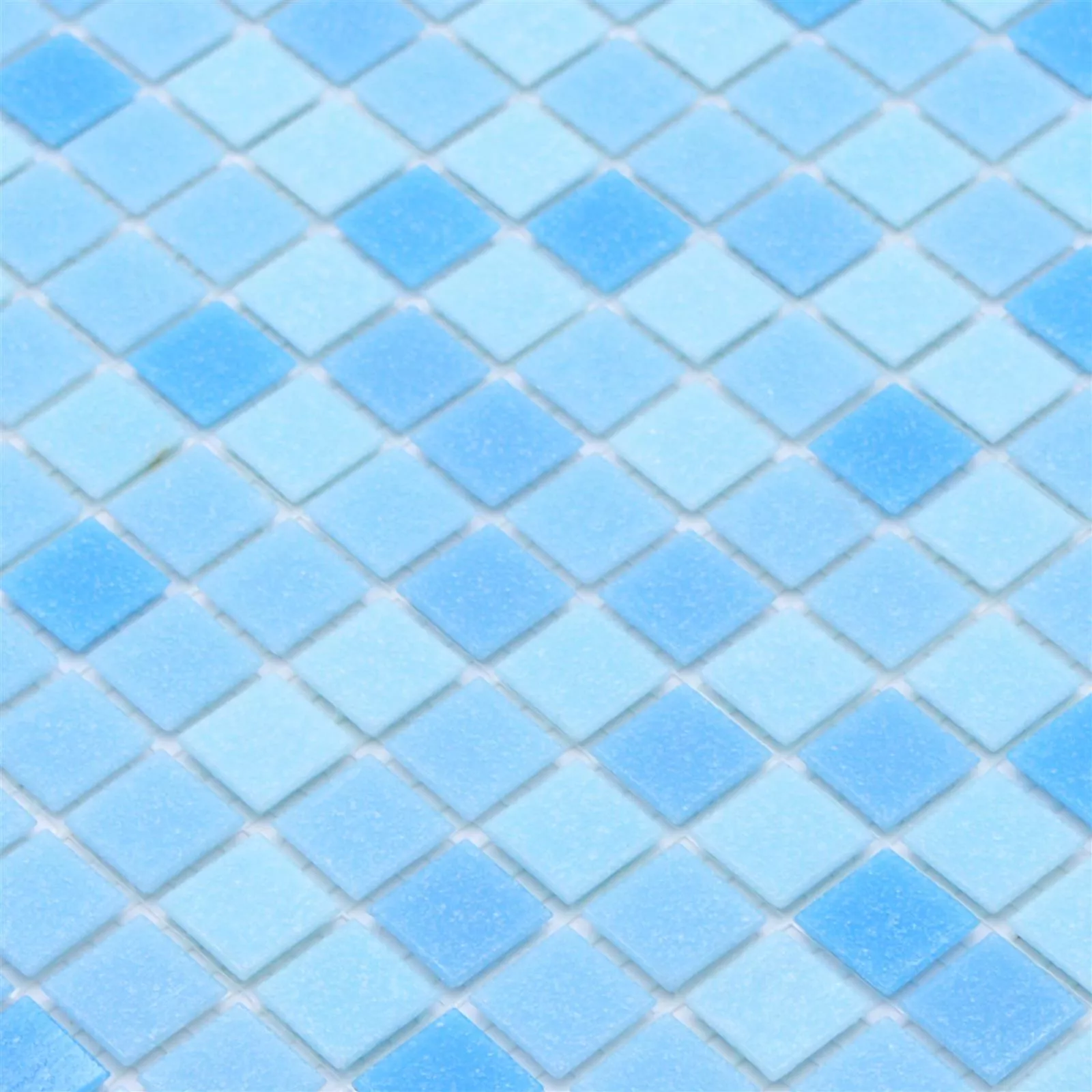 Prøve Swimmingpool Mosaik North Sea Lyseblå Mix