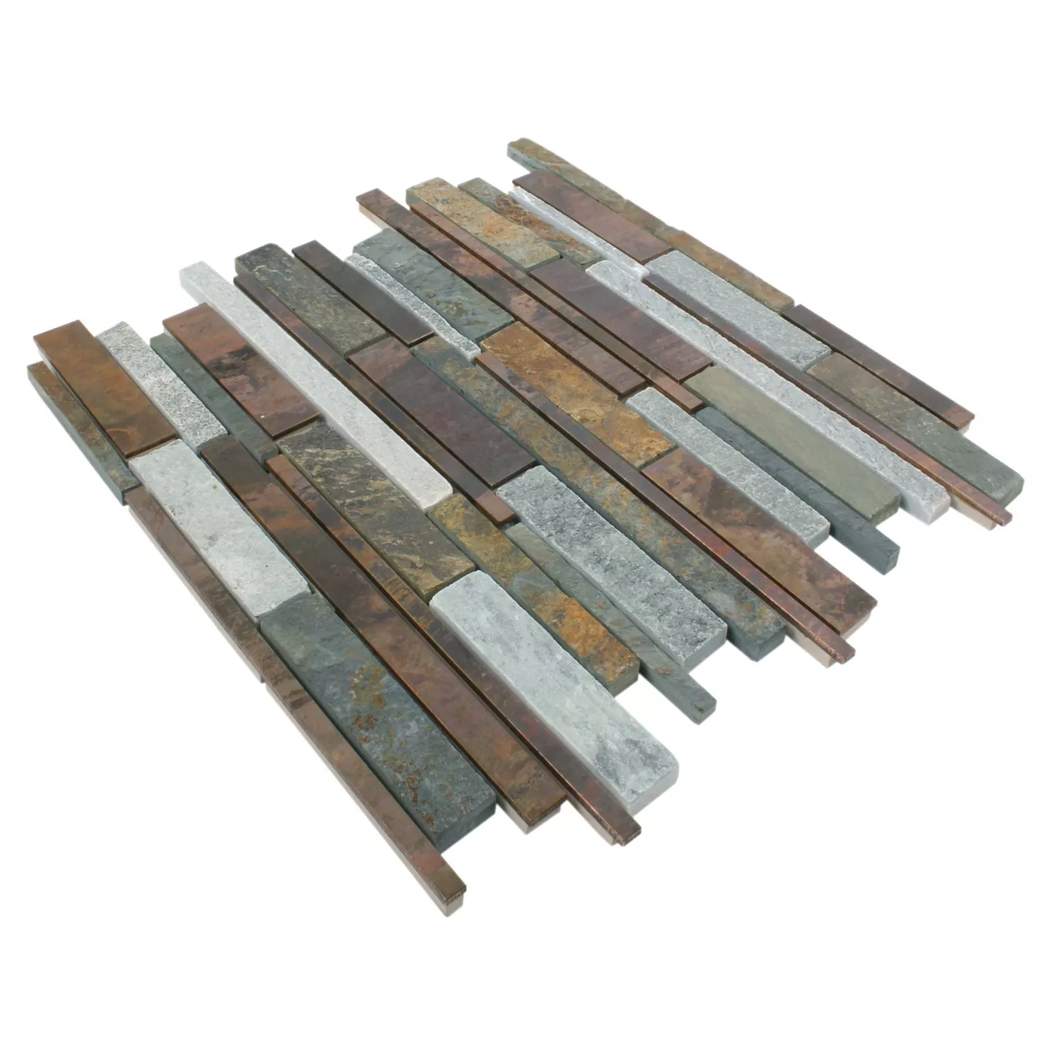 Mosaik Fliser Miray Natursten Kobber Mix