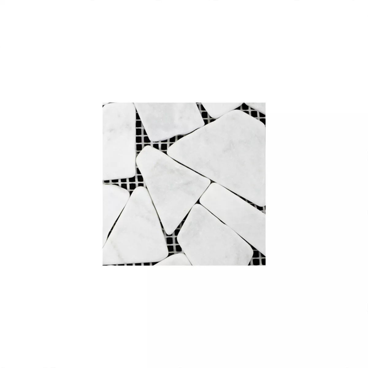 Prøve Marmor Brud Mosaik Fliser Mareblu Carrara Hvid