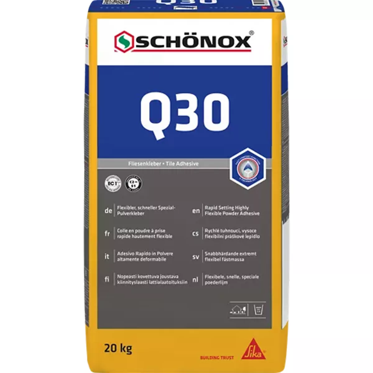 Fliseklæber Schönox Q30 Fleksibel specialpulverklæber 20 KG
