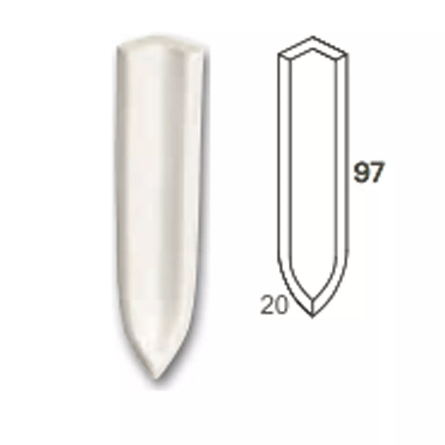 Indvendigt Hjørne Finkornet Fliser Antracit 10x2cm