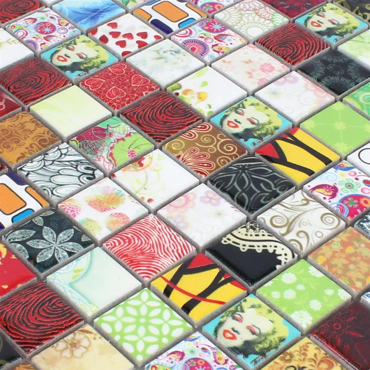 Mosaik Fliser Keramik Dia Farverige