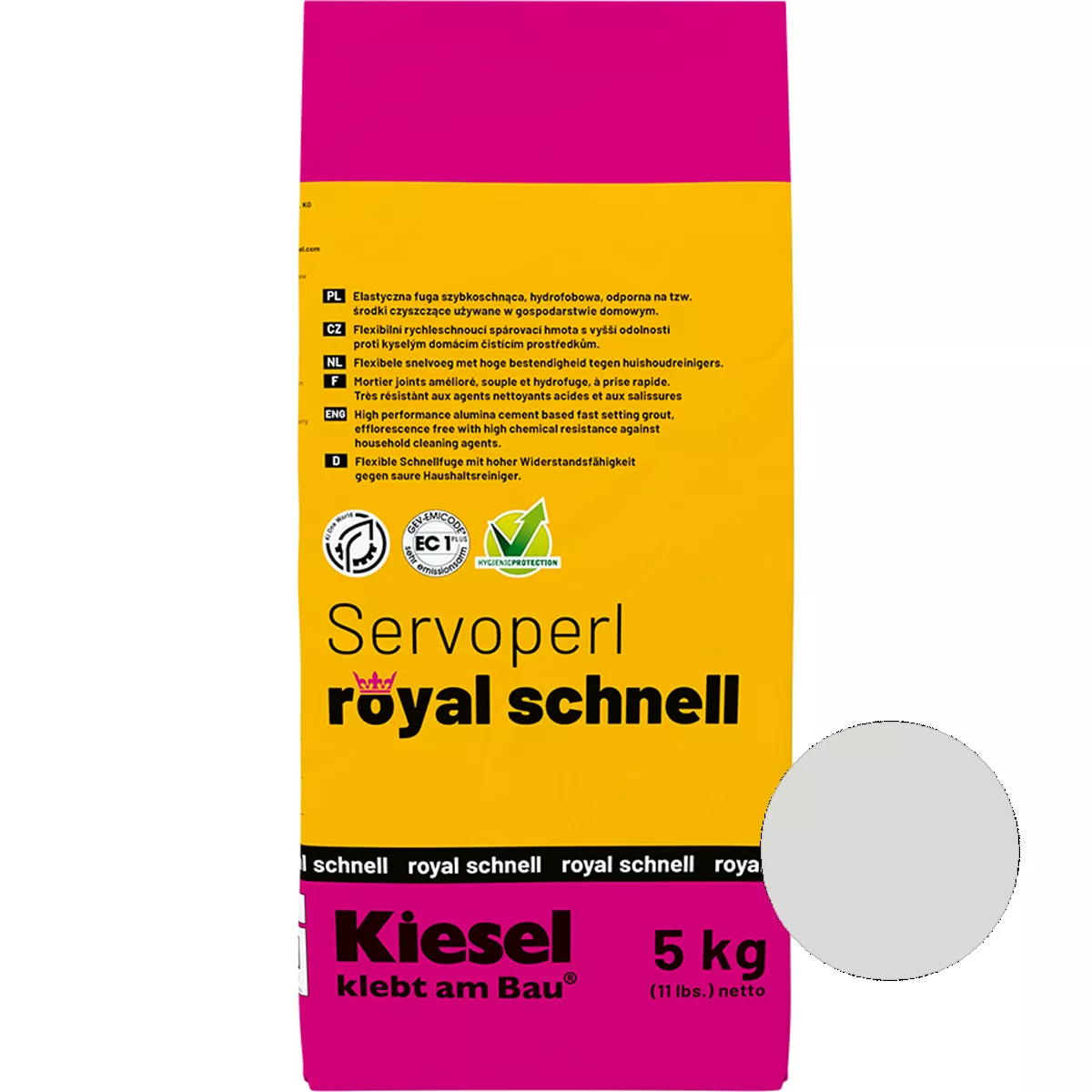 Fugemasse Servoperl Royal Quick Sølvgrå 5 kg Fugemasse Servoperl Royal Quick Sølvgrå 5 kg