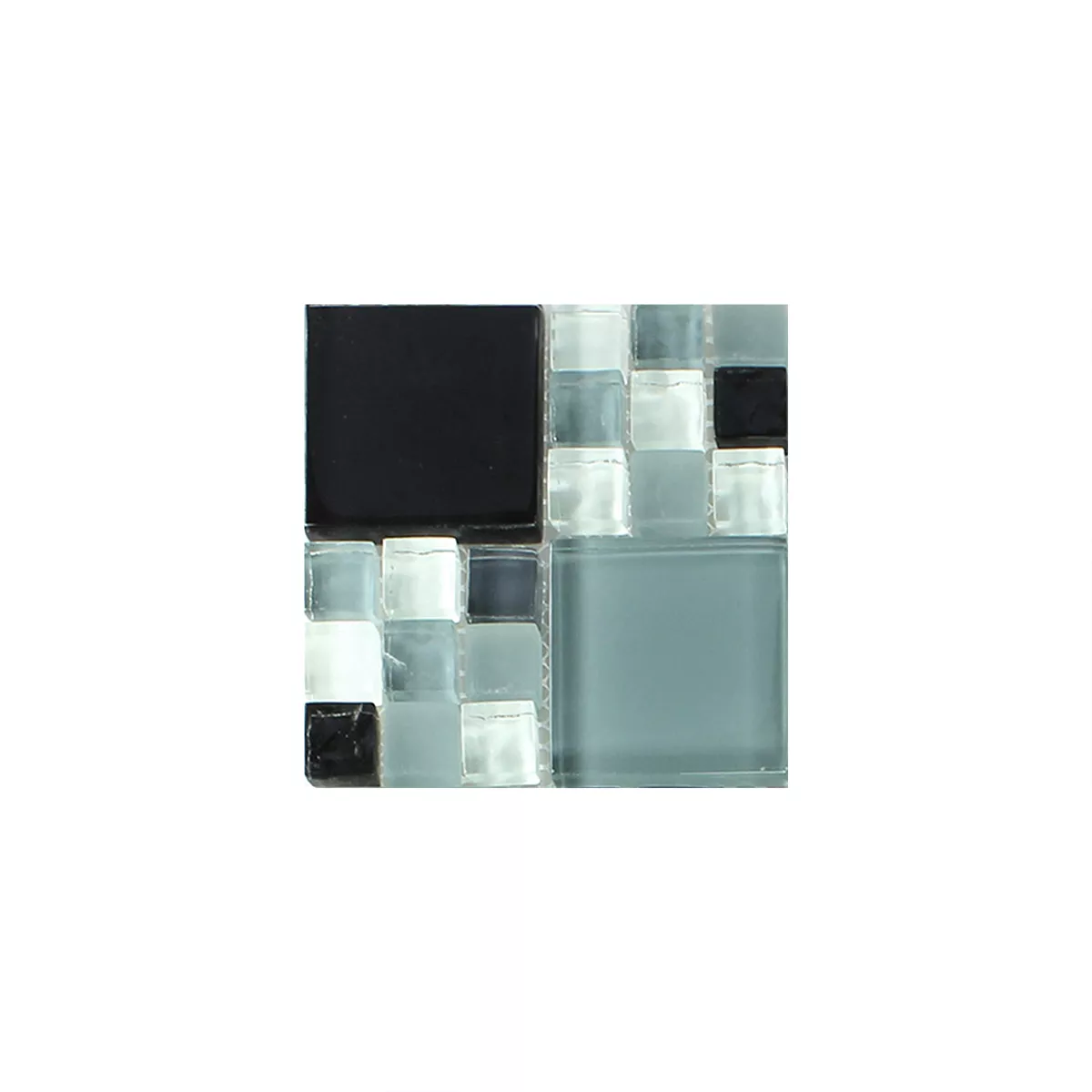 Prøve Mosaik Fliser Krystal Glasmosaik Gra Mix