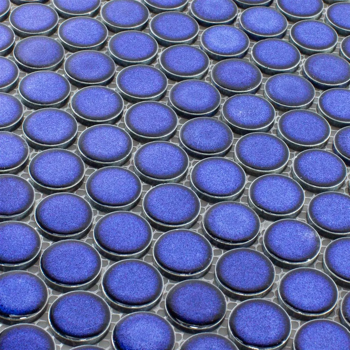 Keramik Knopp Mosaik Fliser Mission Blå