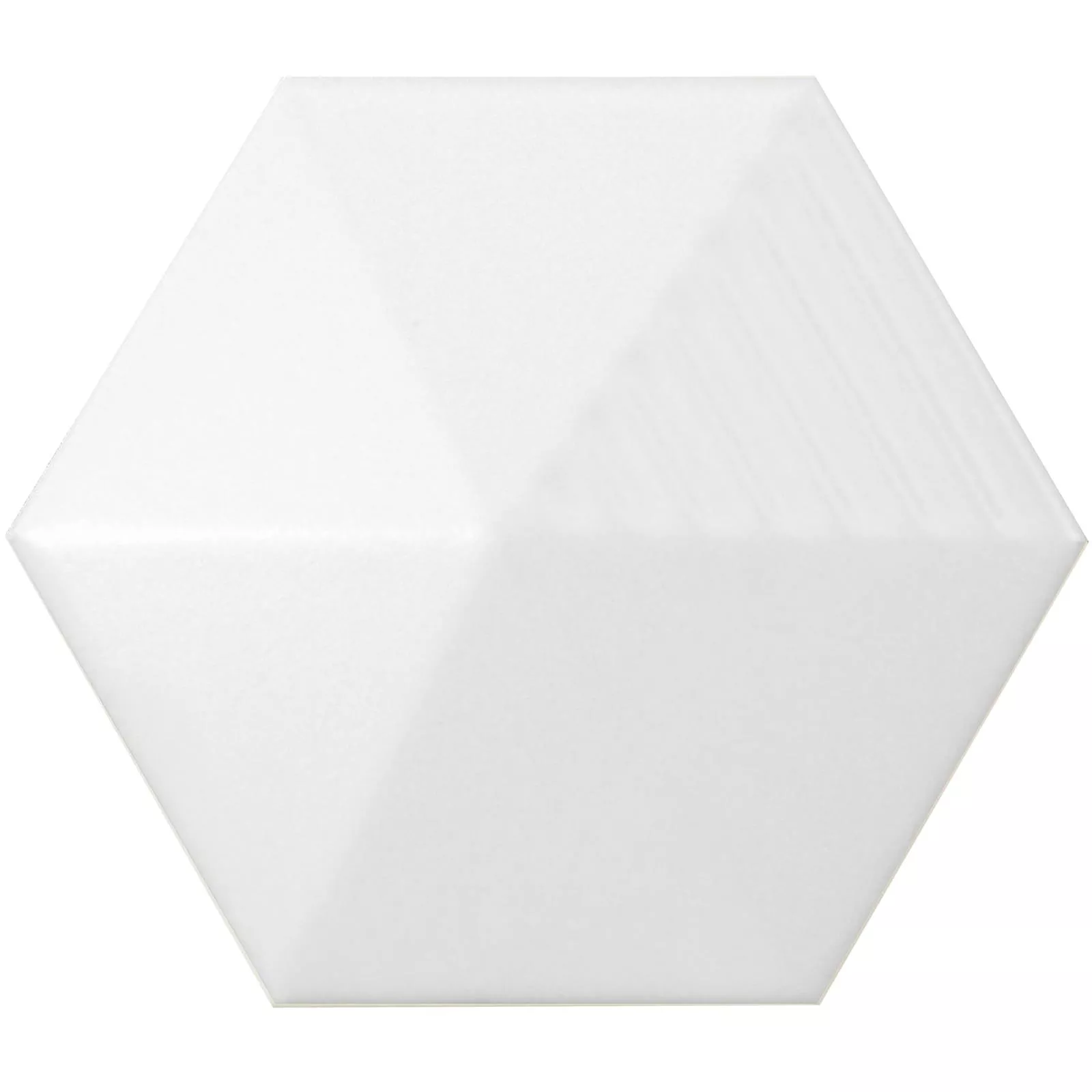 Prøve Vægfliser Rockford 3D Hexagon 12,4x10,7cm Hvid Måtte