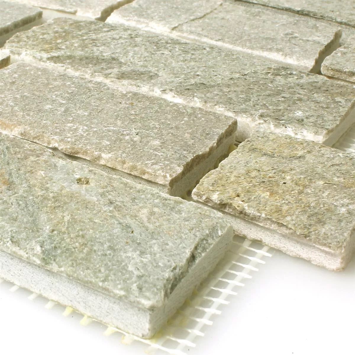 Skifer Natursten Mosaik Fliser Lysbeige Skifer Natursten Mosaik Fliser Lysbeige