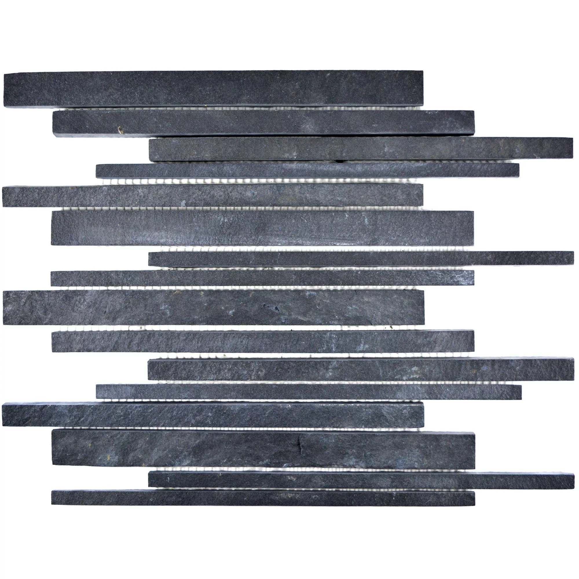 Mosaik Fliser Natursten Lyra Skifer Sort Mosaik Fliser Natursten Lyra Skifer Sort