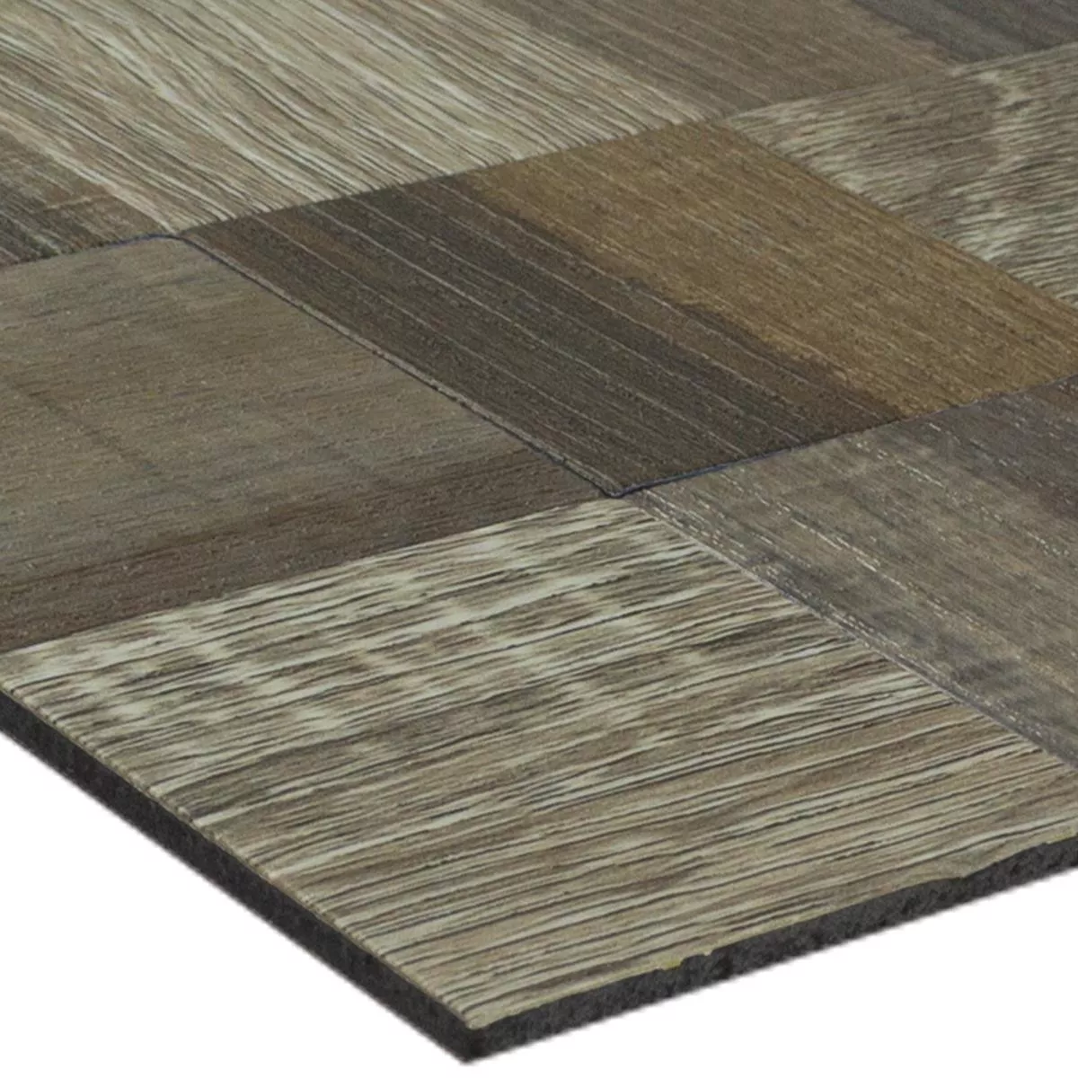 Metal Mosaik Fliser Selvklæbende Imiteret Træ Skypia Brun Beige