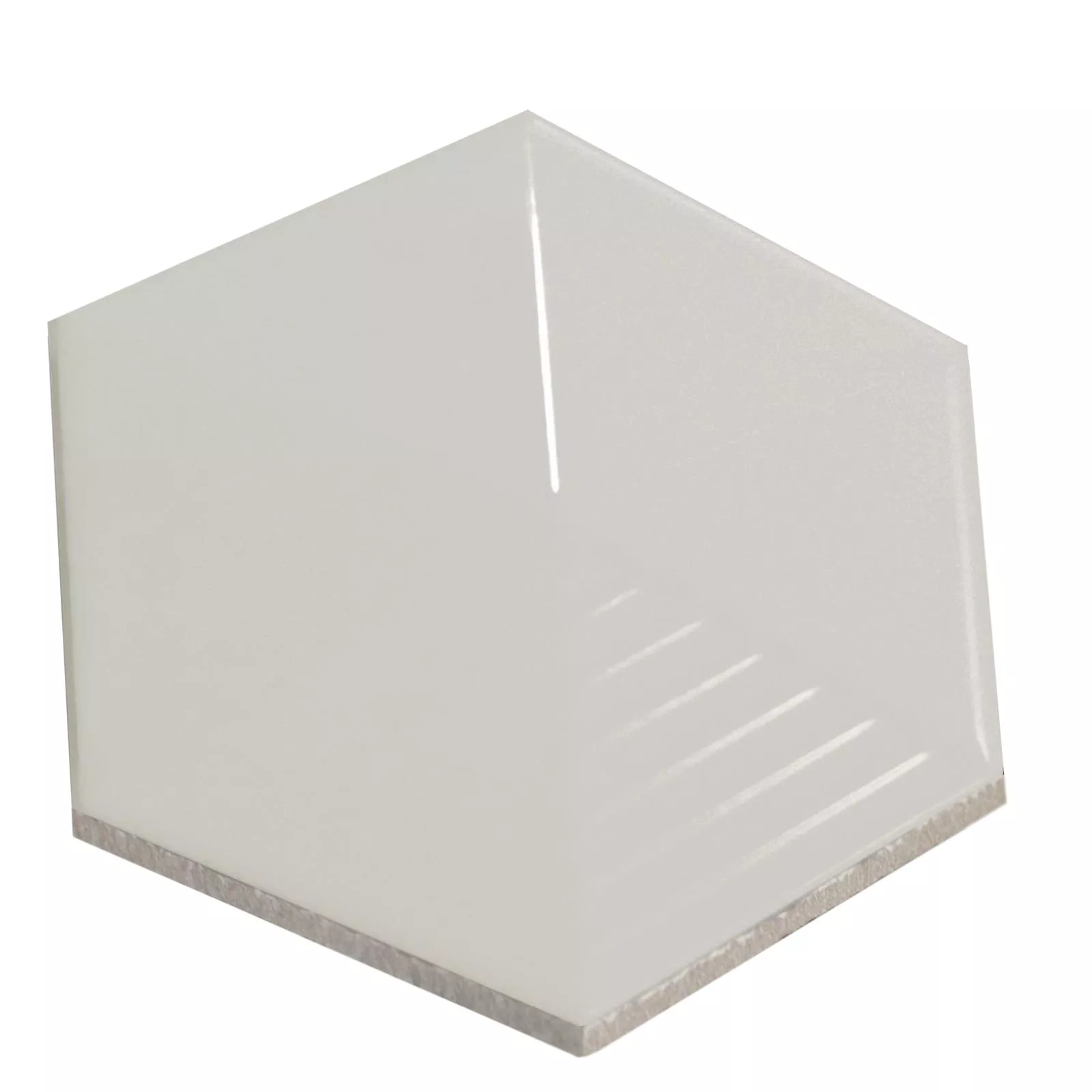 Prøve Vægfliser Rockford 3D Hexagon 12,4x10,7cm Lysgra