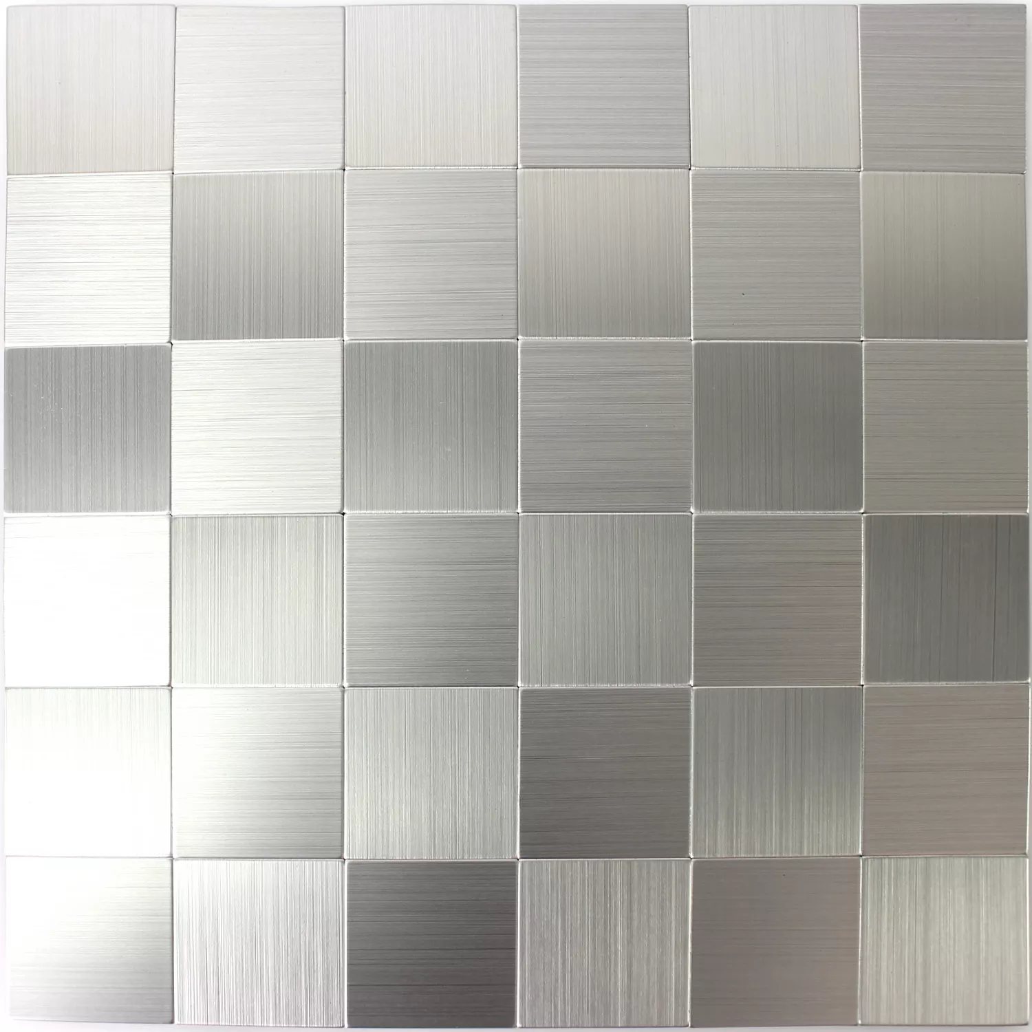 Prøve Selvklæbende Metal Mosaik Fliser Sølv