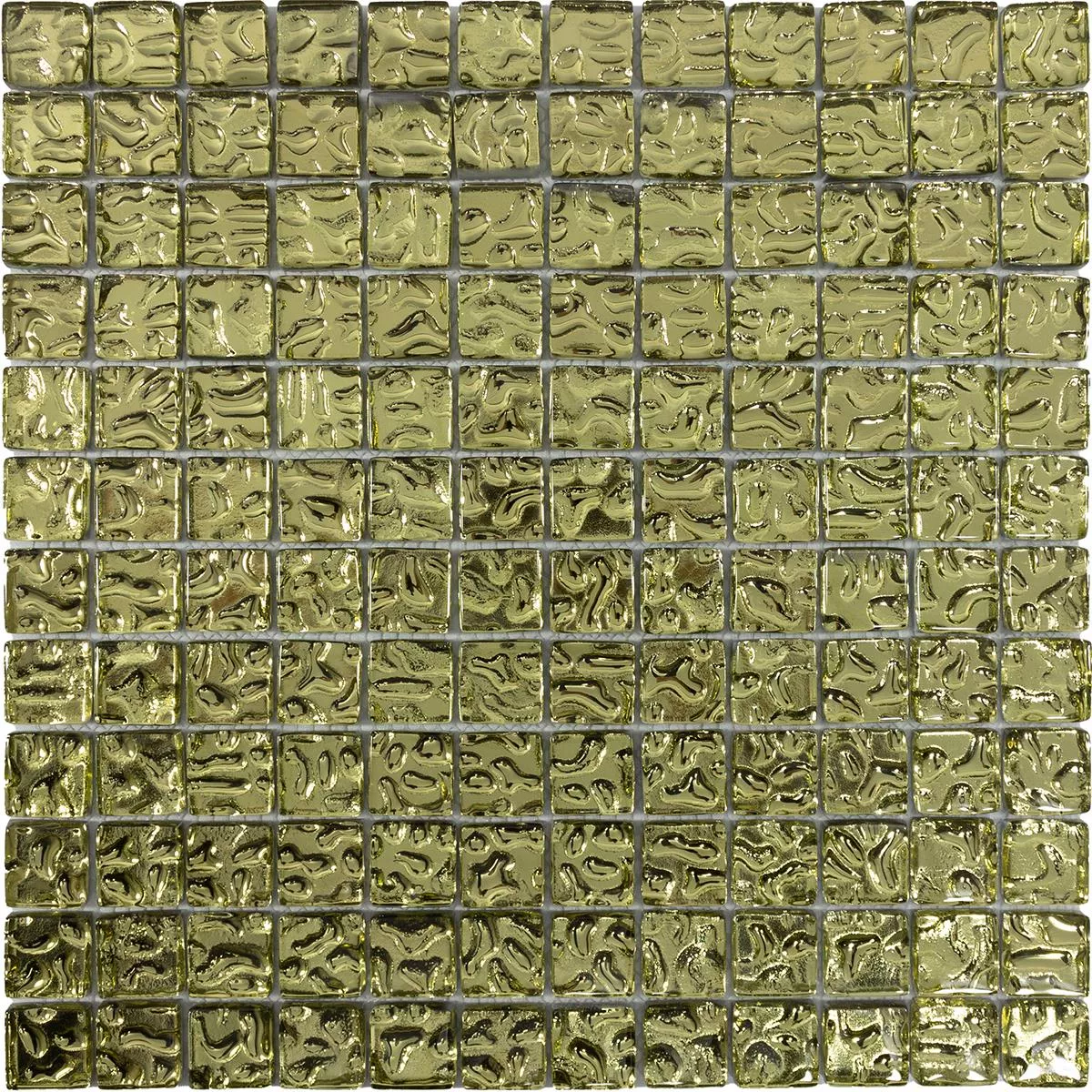 Glasmosaik Fliser Aquatic Guld