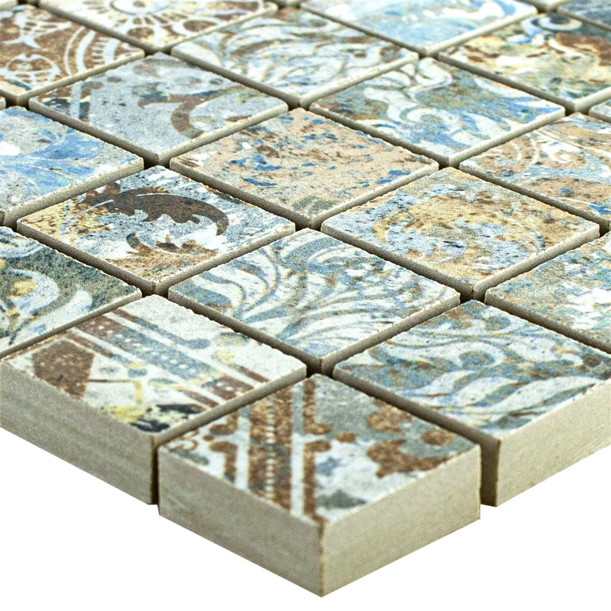 Keramikmosaik Fliser Patchwork Farverige 25x25mm Keramikmosaik Fliser Patchwork Farverige 25x25mm