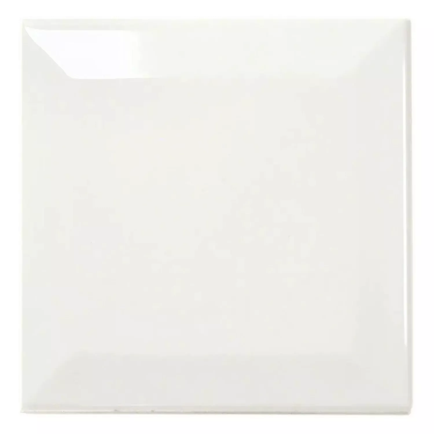 Metro flise Hvid Strålende 10x10 cm Med Facet Catarina Blanco