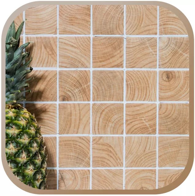 Mosaik i trælook - naturligt design