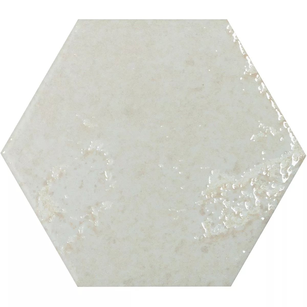 Vægfliser Lara Strålende Bølgepap 13x15cm Hexagon Hvid Vægfliser Lara Strålende Bølgepap 13x15cm Hexagon Hvid