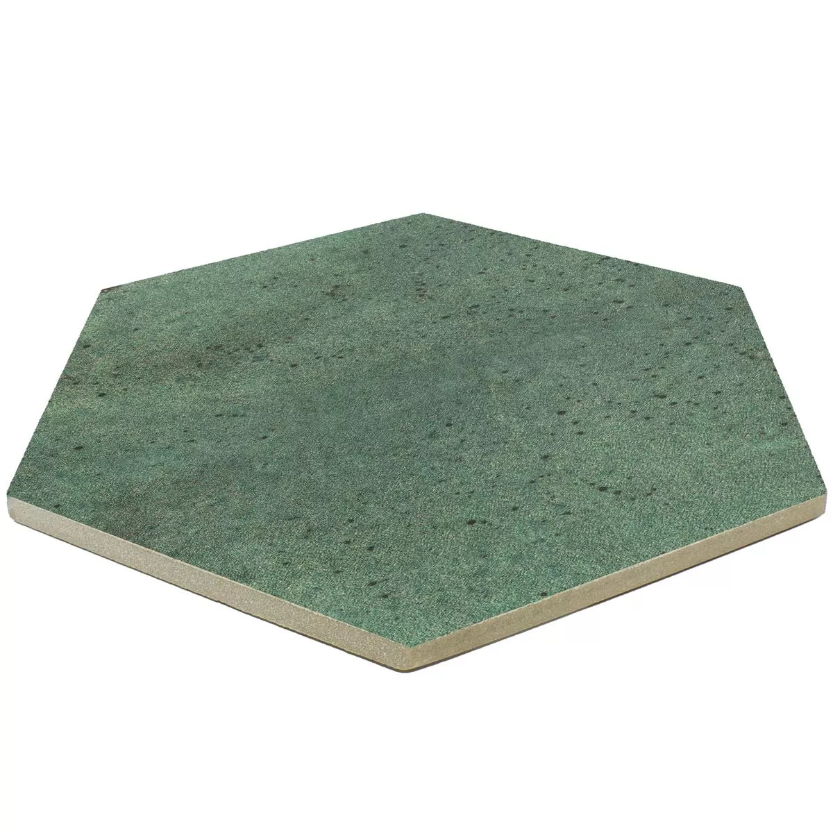 Prøve Gulvfliser Arosa Måtte Hexagon Smaragdgrøn 17,3x15cm