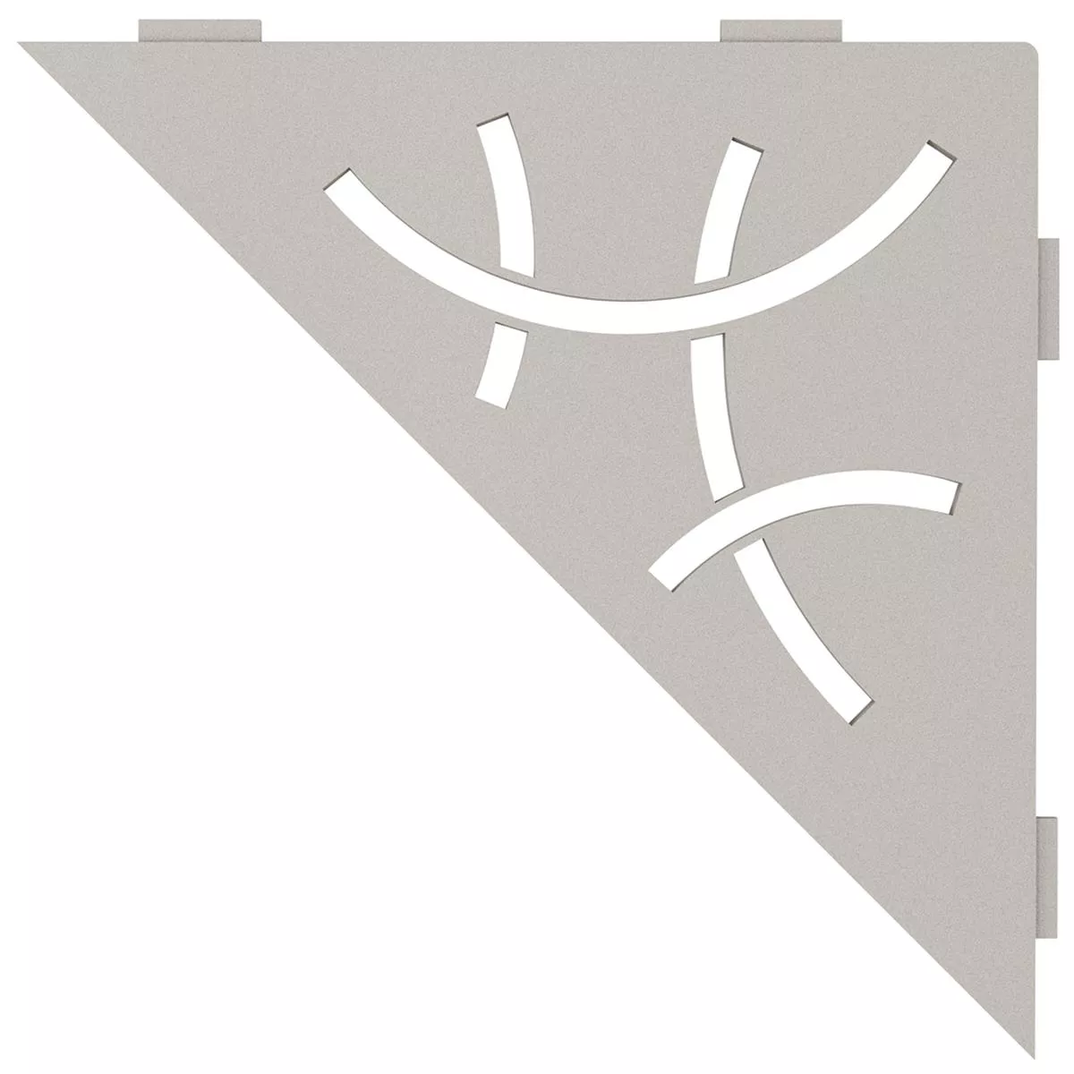 Schlüter væghylde trekant 21x21cm kurve beige grå