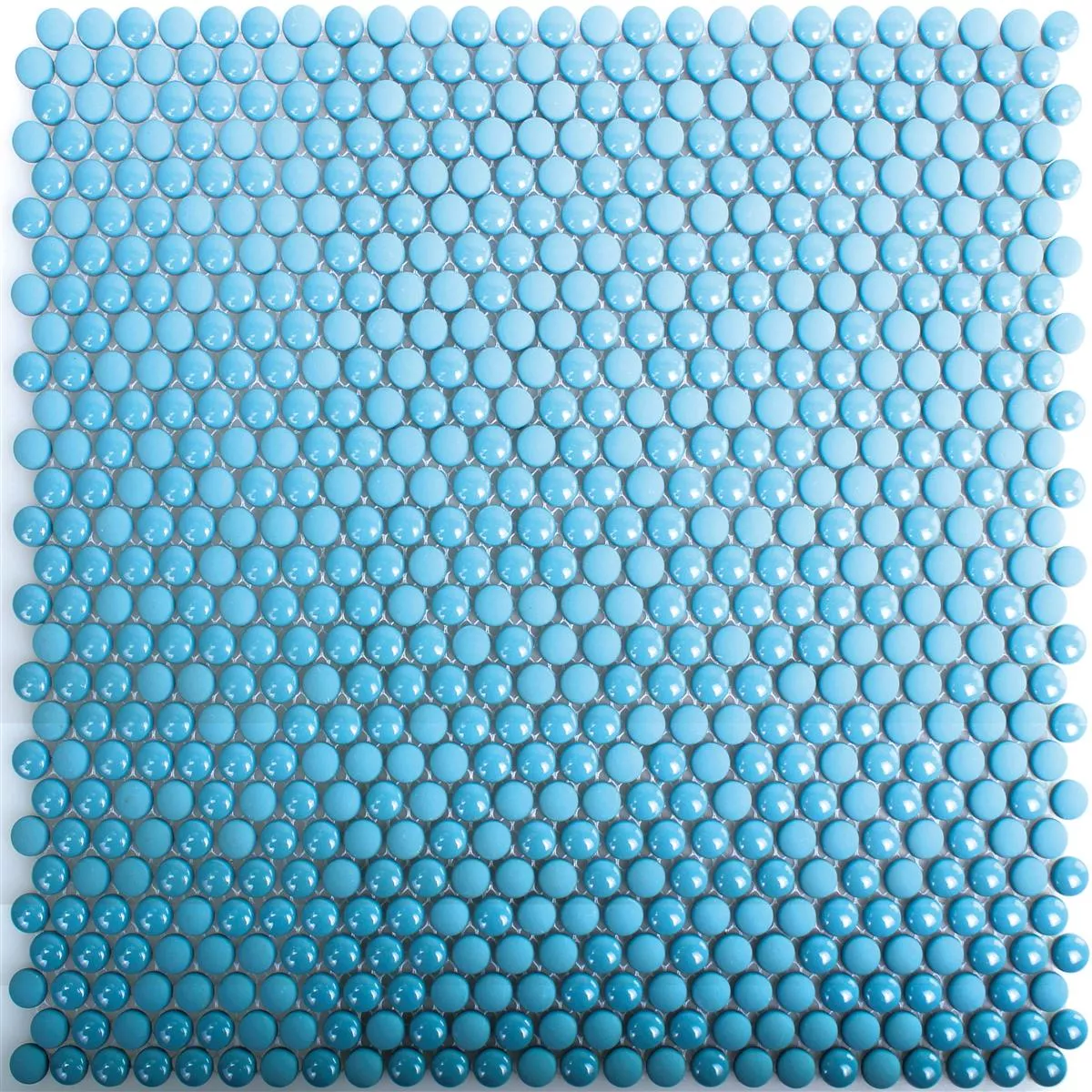 Glasmosaik Fliser Bonbon Rund Eco Blå