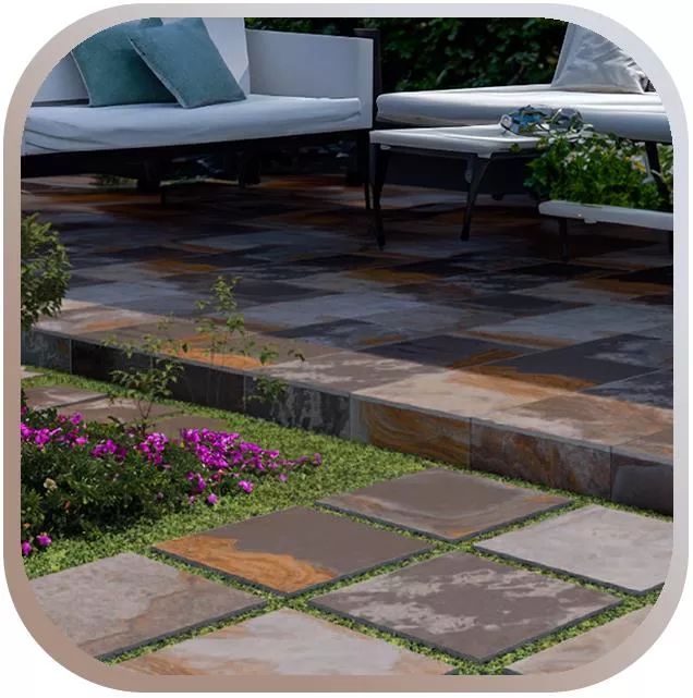 Terrassesten efter farve Terrassesten efter farve