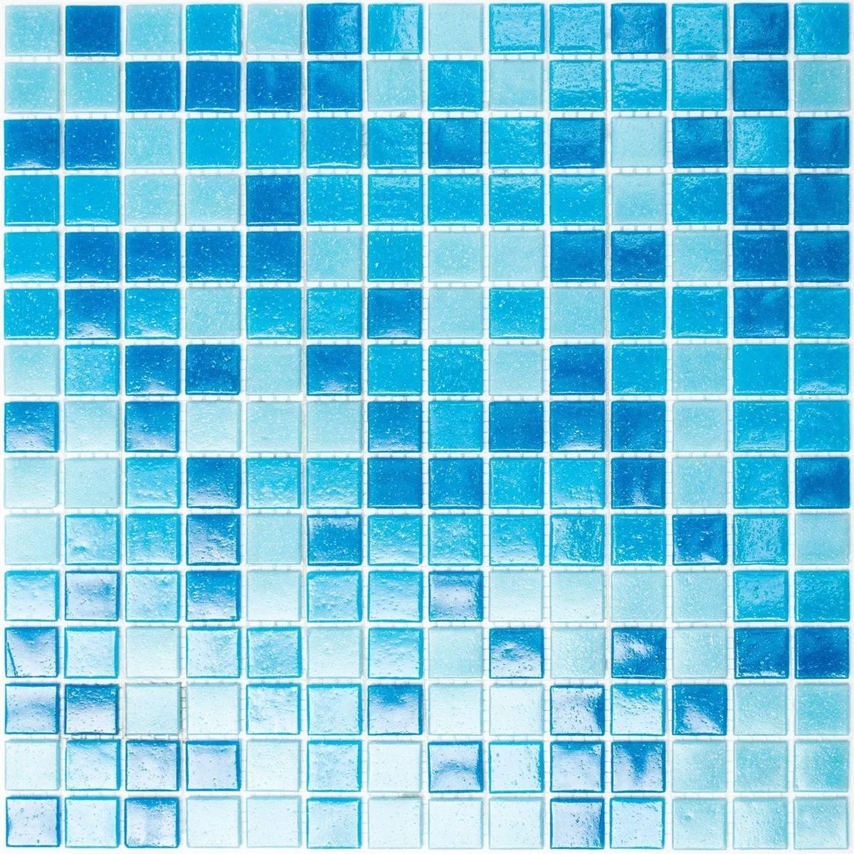 Glasmosaik Fliser Blå Mix