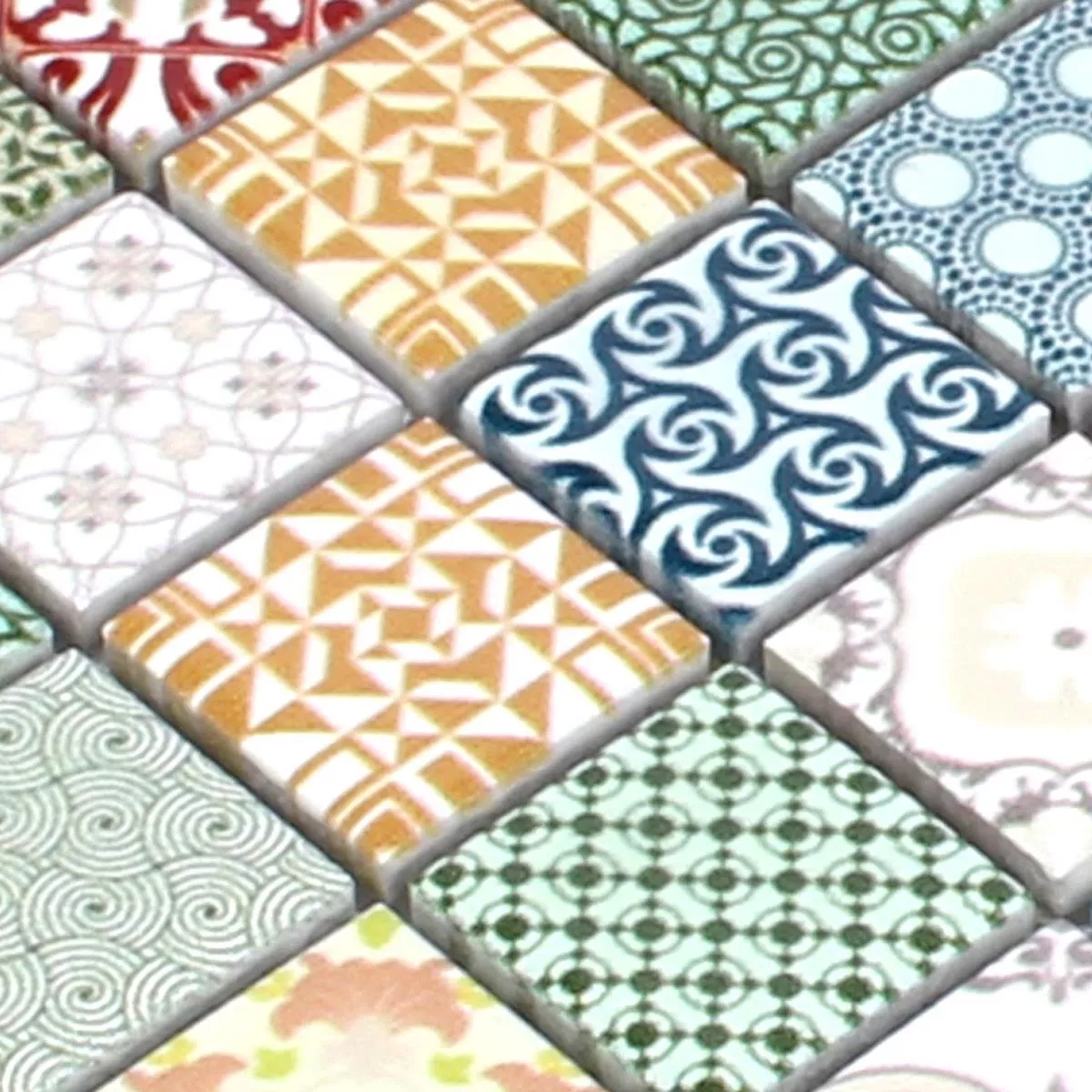 Prøve Mosaik Fliser Keramik Dia Retro