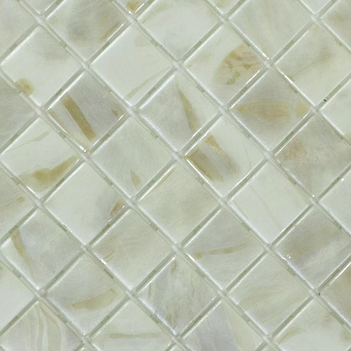 Glas Swimmingpool Mosaik Alassio Beige 25